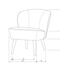WOOOD Sara Fauteuil - Ribstof - Vergrijsd Groen - 71x59x70 -Meubilair Verkoop e1efe2675505408fad92de723b19c202