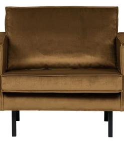 BePureHome Rodeo Fauteuil - Velvet - Honing Geel - 85x105x86