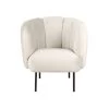 Leitmotiv Fauteuil Tulip Velvet - Wit - 76x71x81cm -Meubilair Verkoop e404fc00c1ce4a98b1ca43b5f223add9