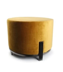 Poef 55xH40cm Velvet Cognac Misa