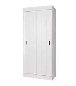 WOOOD Plankenkast Met Schuifdeuren Row - Grenen - Wit - 195x85x44 -Meubilair Verkoop e9b5c864f6124d19bfae74366a57c38b