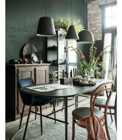 VTwonen Precious Vitrinekast - Metaal - Zwart - 190x90x43 -Meubilair Verkoop ec401509a8a748e39ea4210ce82085d6