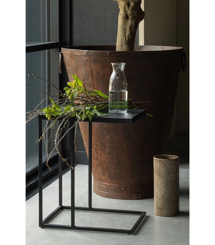 WOOOD Bijzettafel U-vorm Buiten Febe- Metaal - Zwart - 55x45x35 4 WOOOD Bijzettafel U-vorm Buiten Febe- Metaal - Zwart - 55x45x35 - Afbeelding 2