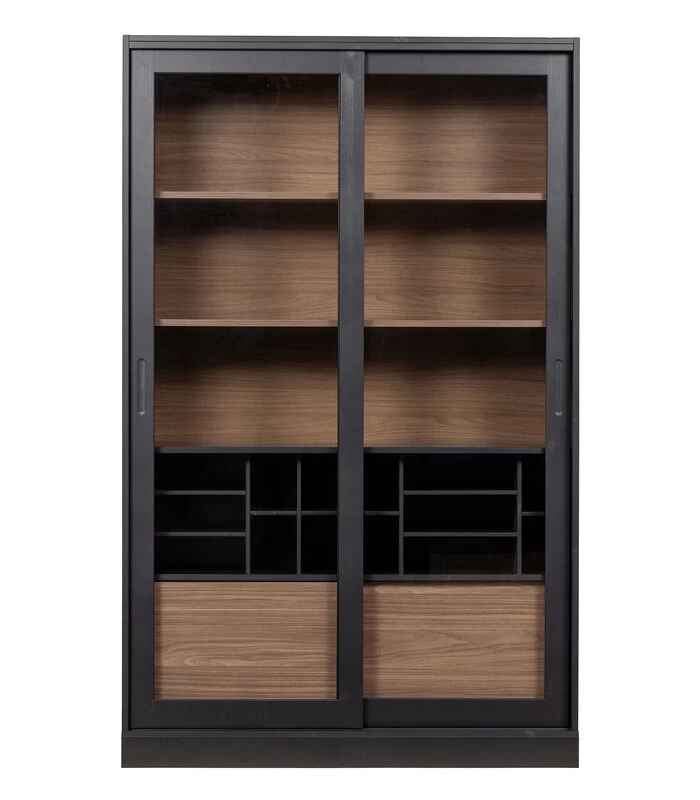 Exclusive James Vitrinekast - Grenen - Zwart - 200x125x47 3 Exclusive James Vitrinekast - Grenen - Zwart - 200x125x47