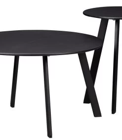 WOOOD Bijzettafel Buiten Fer - Metaal - Zwart - 49x40x40 -Meubilair Verkoop ee581964341641cf984ccb74efada228