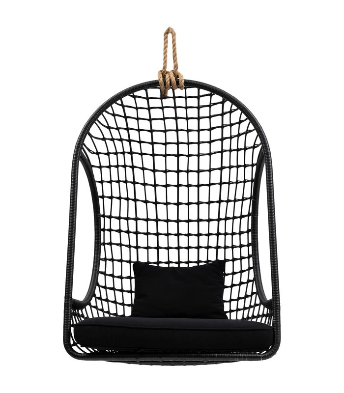 Chaise Suspendue D'extérieur Classique Avec Coussin,noire 3 Chaise Suspendue D'extérieur Classique Avec Coussin,noire