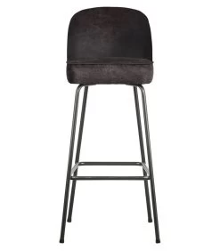 BePureHome Vogue Barstoel 80 Cm - Recycle Leer - Zwart - 103x50x55
