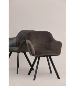 WOOOD Viggo Eetkamerstoel - Velvet - Antraciet - Set Van 2 -Meubilair Verkoop f378b4432dbd49828ecf41b04f32d556