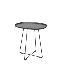 WOOOD Bijzettafel Buiten Otis - Metaal - Black - 50x43x51 -Meubilair Verkoop f3b90338f4b349d09f1e7f69fdc0edb4