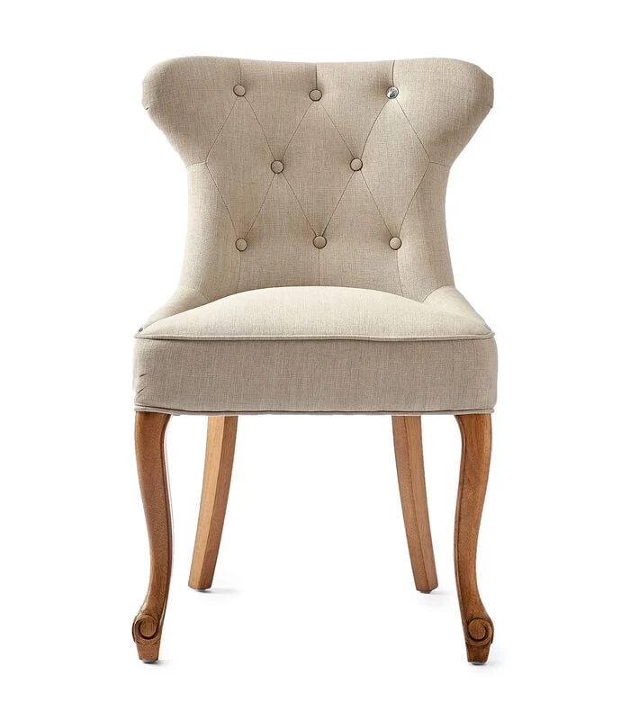 Eetkamerstoel - George Dining Chair - Linnen Flax - Naturel 3 Eetkamerstoel - George Dining Chair - Linnen Flax - Naturel