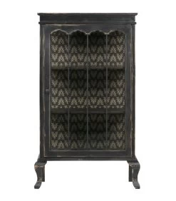 BePureHome Odd Vitrinekast - Hout - Zwart - 114x67.5x39