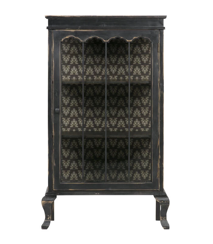 BePureHome Odd Vitrinekast - Hout - Zwart - 114x67.5x39 3 BePureHome Odd Vitrinekast - Hout - Zwart - 114x67.5x39