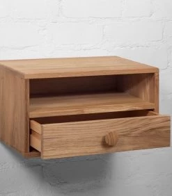 Zwevend Nachtkastje HOPE Met Knop In Eikenhout -Meubilair Verkoop f6589ac3c956408ba4ff2d63a41919c4