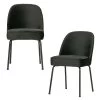 BePureHome Vogue Eetkamerstoel - Fluweel - Zwart - Set Van 2 -Meubilair Verkoop f81cb53cf9db4541b2300ebc4b3ae9d4