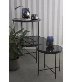 Leitmotiv Salontafel Smooth - Mat Zwart, Zwart Glas Top - 82,5x40cm -Meubilair Verkoop f8be1d35ae124b02ad1536ba2a4dc6f0