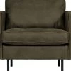 BePureHome Rodeo Classic Fauteuil - Recycle Leer - Army - 83x98x88