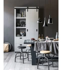 VTwonen Spider Kruk - Hout/Metaal - Mango/Grijs - 48-60x32x32 -Meubilair Verkoop fff492b2d56a4a30b6448b68c5b899bc